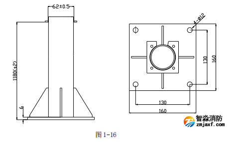 LZ1000 型立柱的外形示意图