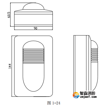 海湾防爆GST-HX-MN100C（Ex）火灾声光警报器外形示意图