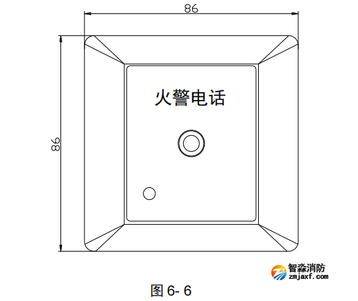 海湾GST-LD-8312型消防电话插孔示意图