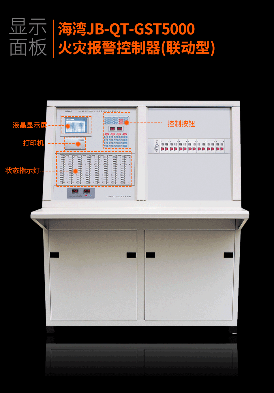 海湾JB-QT-GST5000火灾报警控制器(联动型)显示面板