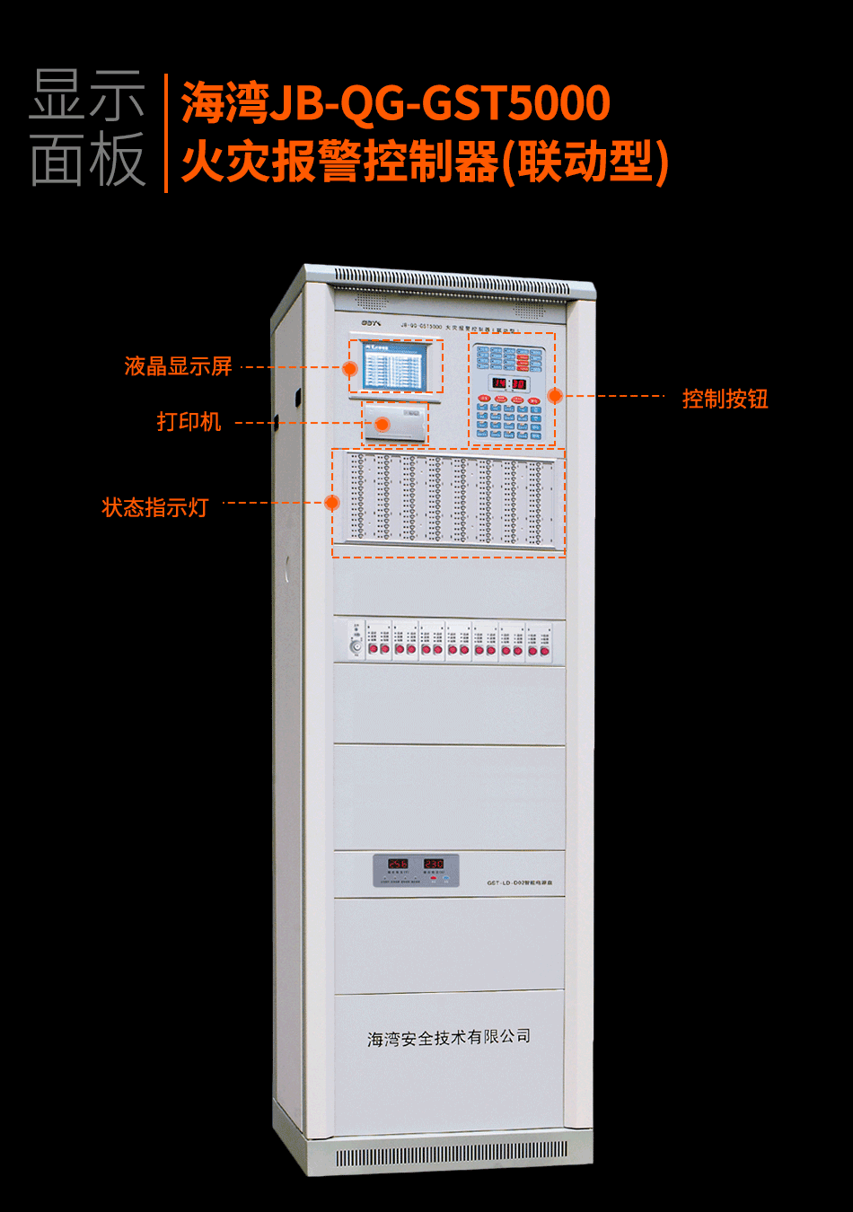 海湾JB-QG-GST5000火灾报警控制器(联动型)显示面板