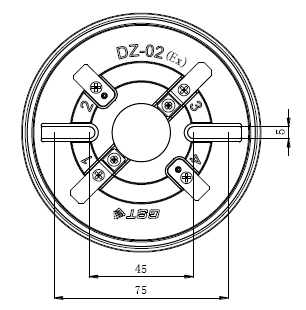 JTY-GM-GSTN9811(Ex)防爆点型光电感烟火灾探测器底座示意图